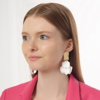 Серьги ассорти &laquo;Ветер&raquo; неровность, цвет бело-золотой