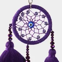 Брелок "Ловец снов" 17 см, цв. фиолетовый