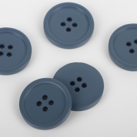 Набор пуговиц, 4 прокола, d = 23 мм, 5 шт, цвет серый матовый