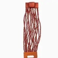 Браслет плетёный 20х5 см, цв. коричневый