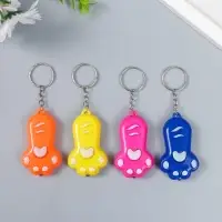 Фонарик свет с кольцом лапка 5 см МИКС