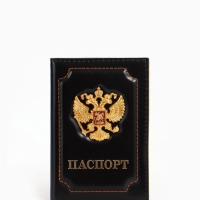 Обложка для паспорта, цвет чёрный
