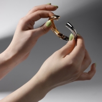 Браслет металл &laquo;Тренд&raquo; объёмный, цвет серебрено-золотой