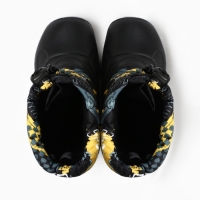 Сапоги зимние детские из ЭВА с комбинированным верхом черная скорость, размер 30-31