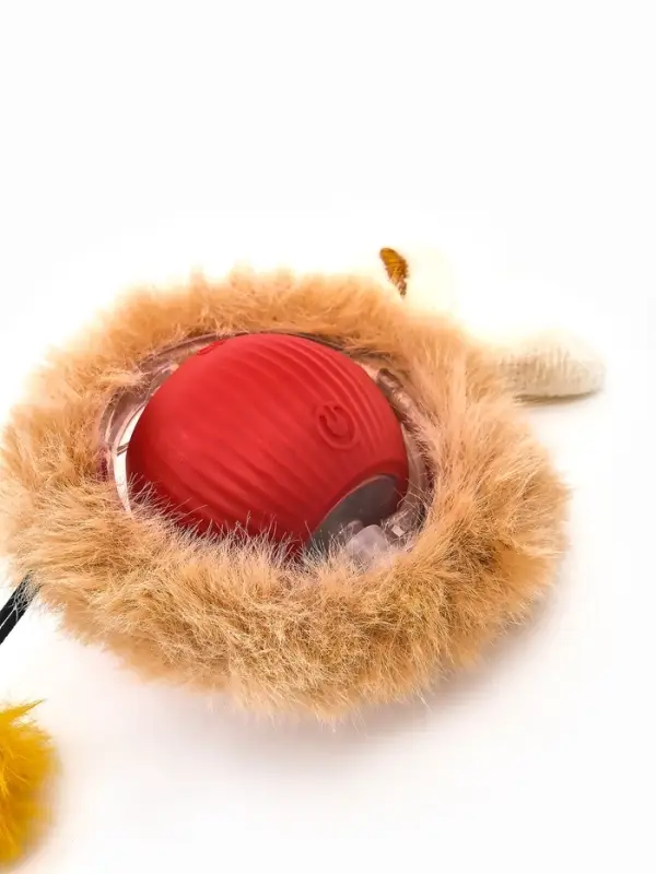 Интерактивная игрушка для кошек "Убегающий мех", красная