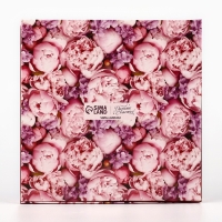 Коробка складная &laquo;Цветы&raquo;, 20 х 20 х 4 см