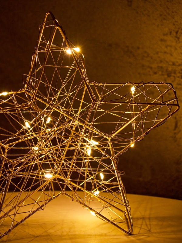 Фигура световая "Звезда", 20х20х4 см, 15 LED, батарейки ААх2 (не в компл.), свечение тёплое белое