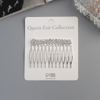 Гребень для волос "Медея" геометрия, 6,5х4 см, серебро Гребень для волос "Медея" геометрия, 6,5х4 см, серебро