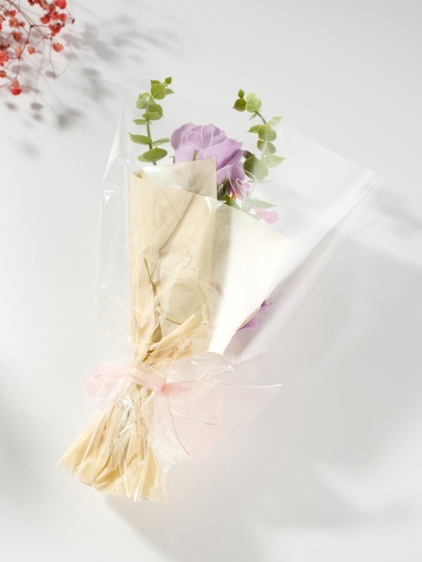 Букет из мыльных лепестков "Нежные цветы на подарок" сиреневый 10х10х25,3 см