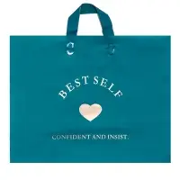 Пакет с петлевой ручкой синий 44 х 35 х 8 см  80 мкм