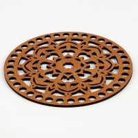 Донышко для вязания резное &laquo;Мандала&raquo;, круг 15 см, хдф 3 мм