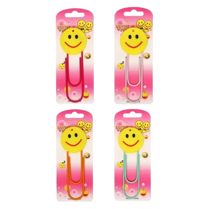 Закладка-скрепка большая &laquo;Смайл&raquo;, 11 см