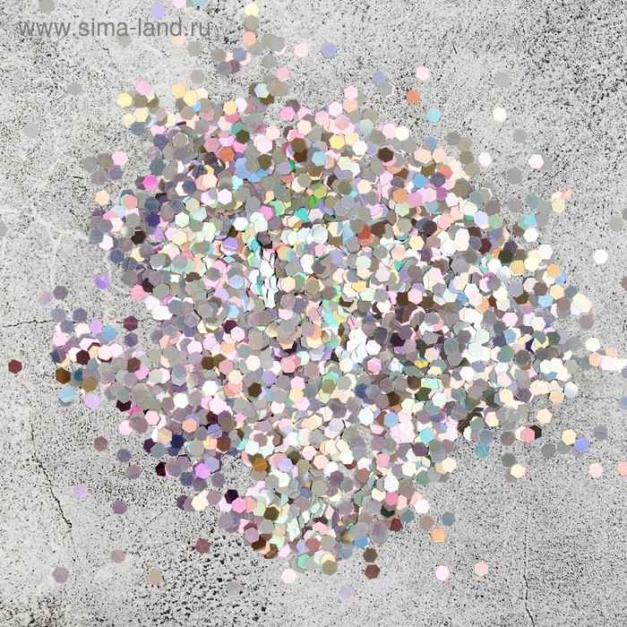 Наполнитель для шара &laquo;Шестиугольник&raquo;, 0,3 см, набор 9 шт., цвет серебро