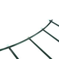 Ограждение декоративное, 60 &times; 410 см, 5 секций, металл, зелёное, &laquo;Горизонталь&raquo;