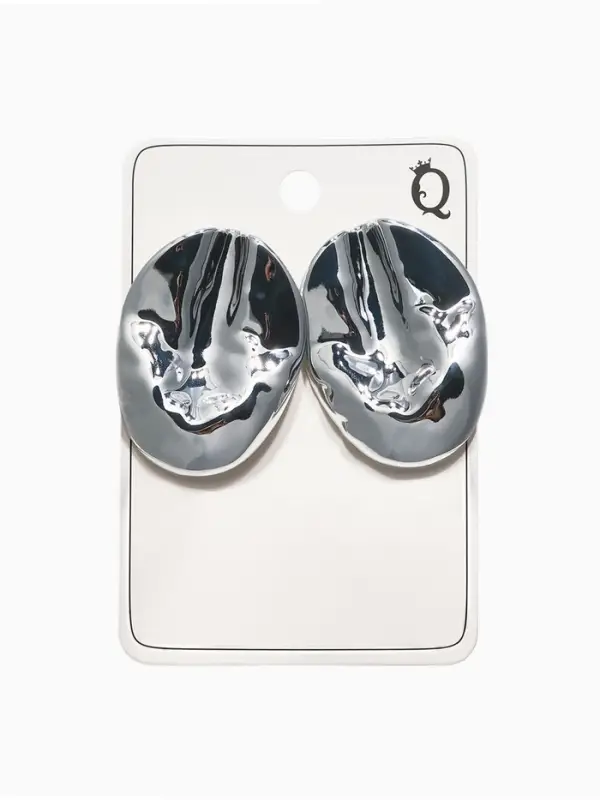 Серьги пластик &laquo;Зерно&raquo; кофейное, цвет серебро