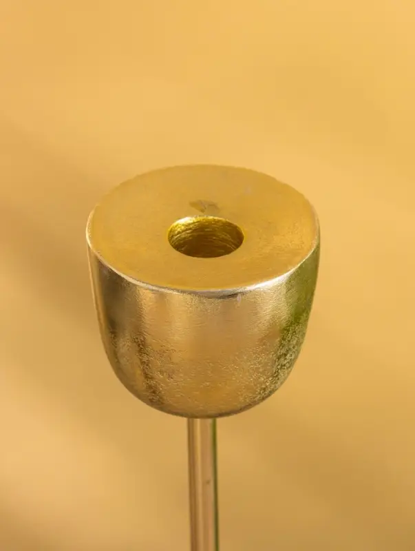 Подсвечник "Факел" алюминий 38 см, цв. золото