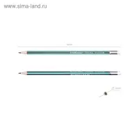 Карандаш чернографитный с ластиком ErichKrause "Sonata", HB, грифель d=2.2 мм, дерево, трёхгранный в тубусе, микс