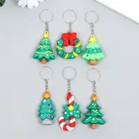 Брелок резина "Новогодняя ёлочка" МИКС 2,2х4х6 см