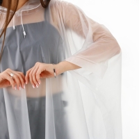 Дождевик взрослый пончо &laquo;Кроме, как из себя, и выйти-то некуда&raquo;, оверсайз, 44-52, 97 х 120 см, цвет белый