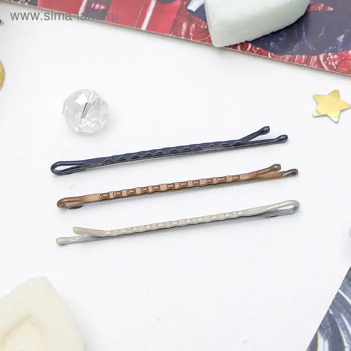 Невидимки для волос &laquo;Классика&raquo;, набор 24 шт., 5 см