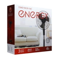 Вентилятор Energy EN-1662, напольный, 45 Вт, 3 режима, чёрно-серый