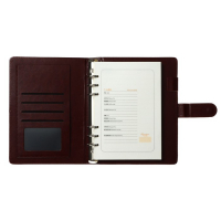 Органайзер на кольцах "Классика" А5, 96 листов в линейку с ремешком, МИКС