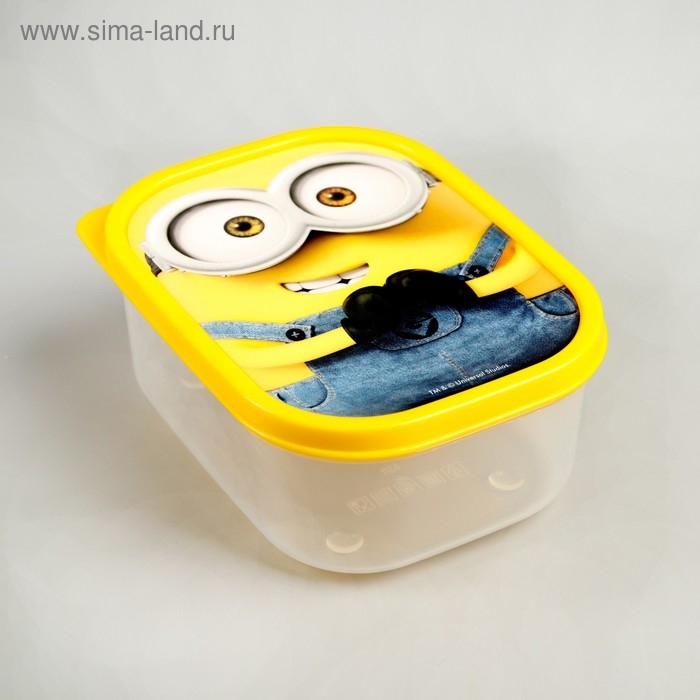 Ланч-бокс прямоугольный, 500 мл, Ланч-бокс прямоугольный, 500 мл, "Миньон" Гадкий Я