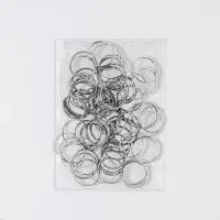 Кольцо для брелока d25мм набор 100 шт металл серебряный