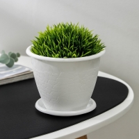 Горшок для цветов с поддоном &laquo;Розалия&raquo;, 800 мл, белый