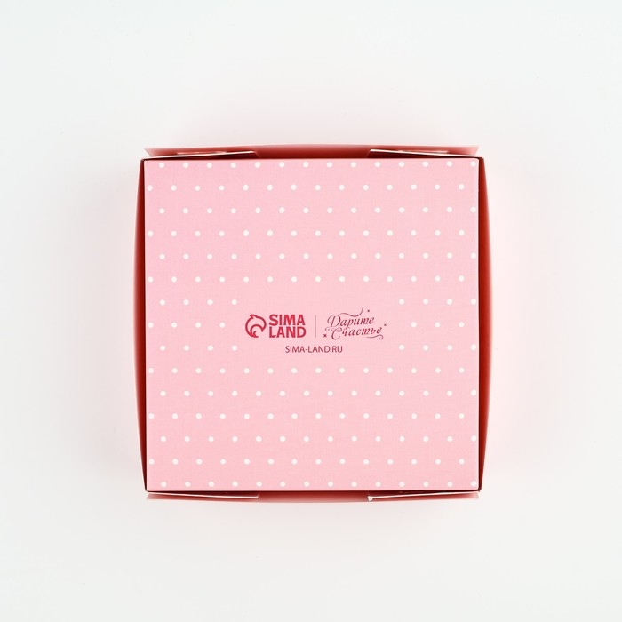 Коробка для конфет &laquo;Нежные тюльпаны&raquo;, 10.5 х 10.5 х 3.5 см