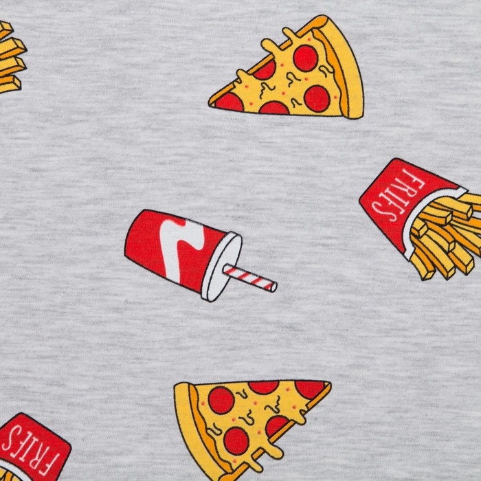 Пижама женская (футболка и шорты) KAFTAN Pizza р. 44-46, серый Пижама женская (футболка и шорты) KAFTAN Pizza р. 44-46, серый