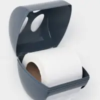 Держатель для туалетной бумаги 13,4х13х12,4см, "Light" цвет космический серый