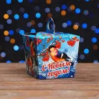 Подарочная новогодняя коробка &laquo;Снегири&raquo;, упаковка, 10&times;9.2&times;9.2 см