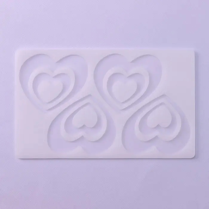 Форма для шоколада &laquo;Сердцем к сердцу&raquo;, силикон, 4 ячейки, 19&times;11.5&times;0.3 см, прозрачная