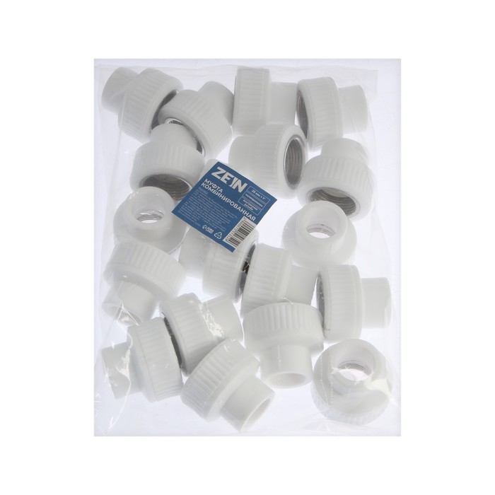 Муфта комбинированная ZEIN, полипропиленовая, внутренняя резьба, d=25 мм х 1"