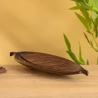 Подставка под благовония "Лист" алюминий 23х8х2 см, оранжевый