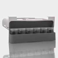 Органайзер подвесной для сыпучих продуктов в комплекте с банками, 6 шт (125 мл), 32&times;13,5&times;9,5 см