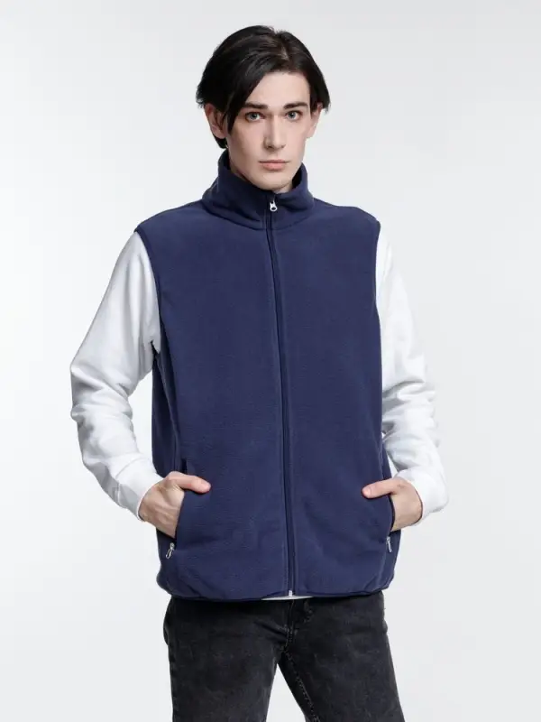 Жилет флисовый унисекс Nesse, темно-синий, размер XS/S