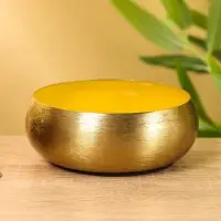 Подсвечник с золотым покрытием, 11&times;11&times;4 см