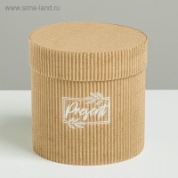 Коробка подарочная шляпная из микрогофры, упаковка, «Present», 12 х 12 см Коробка подарочная шляпная из микрогофры, упаковка, «Present», 12 х 12 см