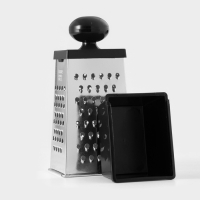 Тёрка Доляна &laquo;Комфорт&raquo;, 4 грани, с контейнером 450 мл, ручка круглая, 28&times;12&times;9 см, цвет МИКС