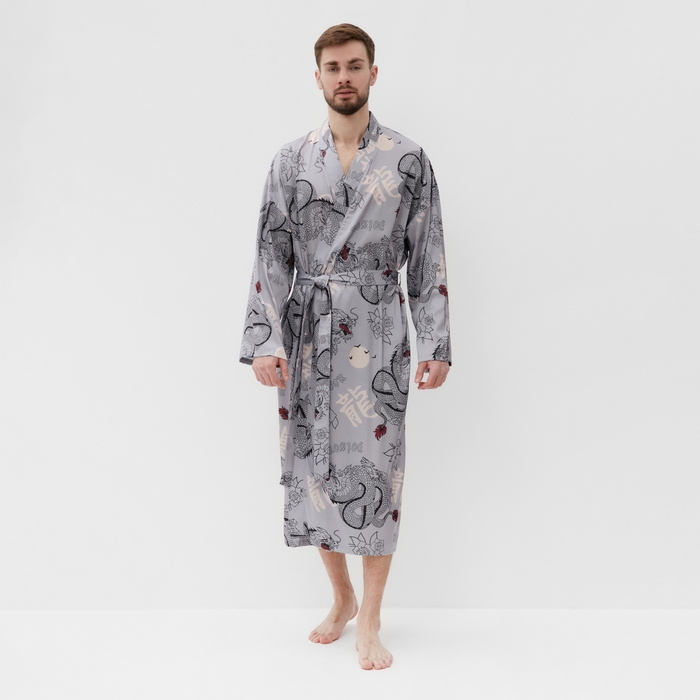 Халат домашний KAFTAN "Дракон", р.52-54. серый