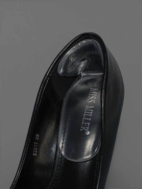 Пяткоудерживатели для обуви, с подпяточником, на клеевой основе, силиконовые, 14 &times; 8,5 см, пара, цвет прозрачный