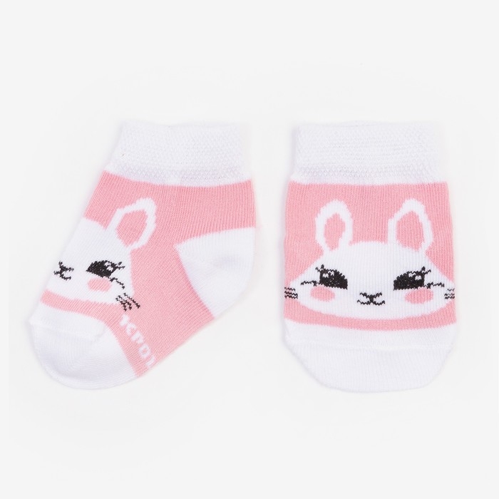 Набор носков Крошка Я &laquo;Зайчонок&raquo;, 2 пары, 6-8 см