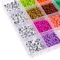 Набор для творчества &laquo;Создай своё украшение&raquo;, бисер, буквы, 24 вида