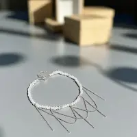 Колье "Дуга" водопад, цвет белый в серебре