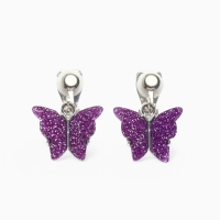 Серьги клипсы детские Выбражулька &laquo;Блеск бабочки&raquo;, фиолетовые
