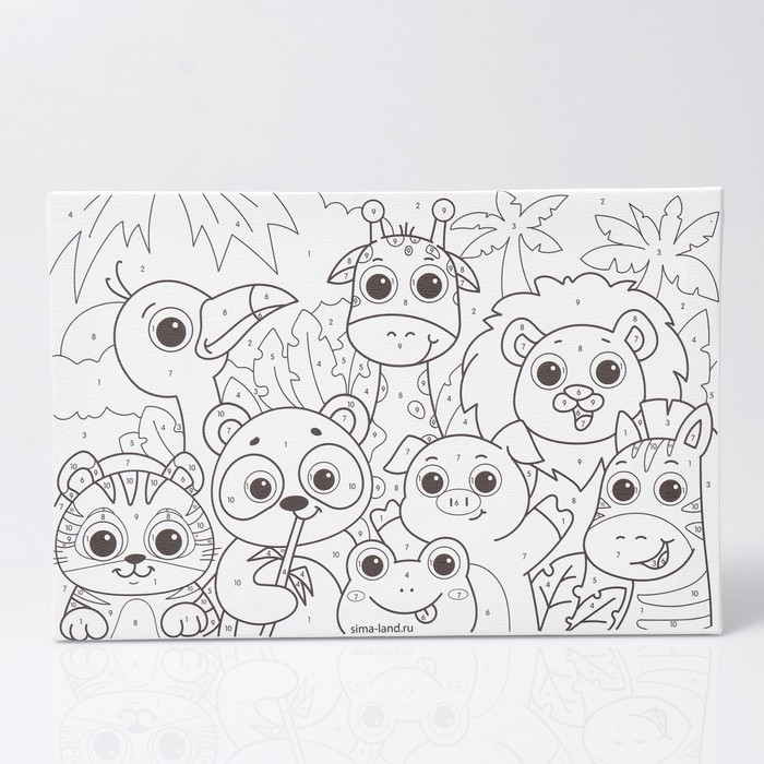 Картина по номерам для детей &laquo;Яркие зверята&raquo;, 20 х 30 см