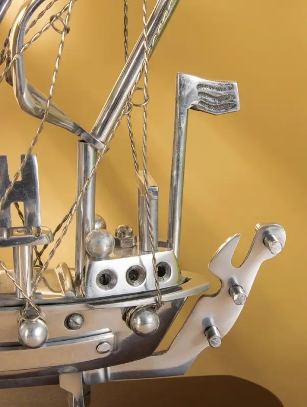 Корабль сувенирный 30х8х40 см, латунь