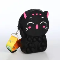 Сумка детская для девочки на молнии &laquo;Выбражулька&raquo;, pop it, цвет чёрный